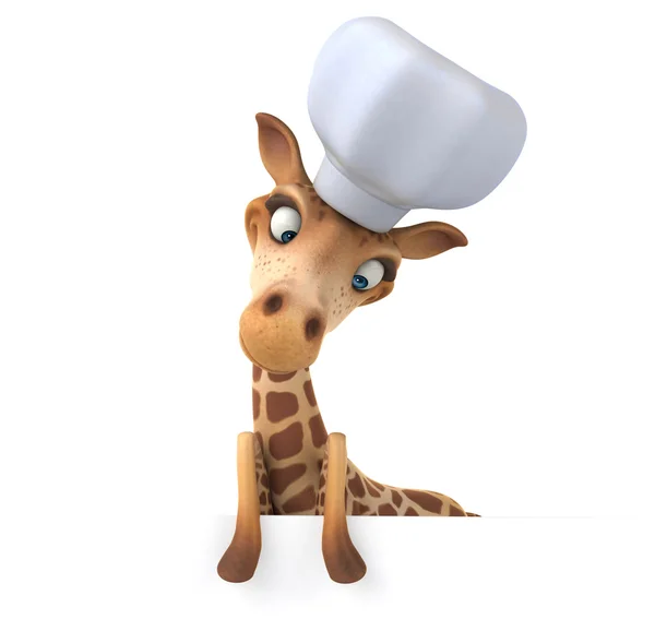 Chef girafe amusant — Photo