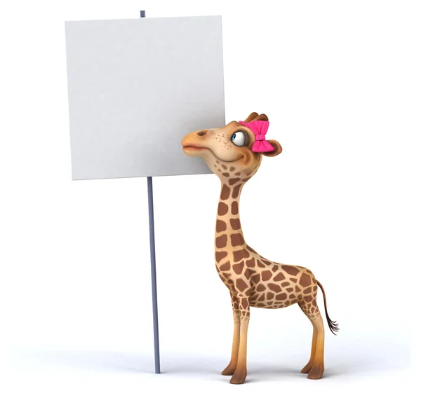 Eğlenceli çizgi film zürafa — Stok fotoğraf