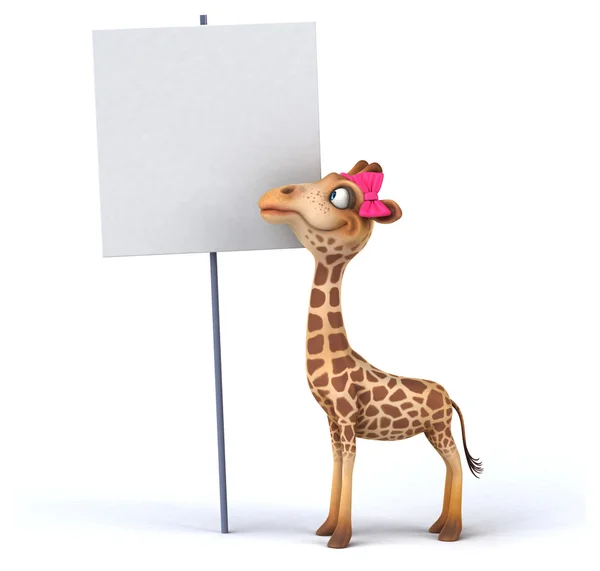 Divertente cartone animato giraffa — Foto Stock