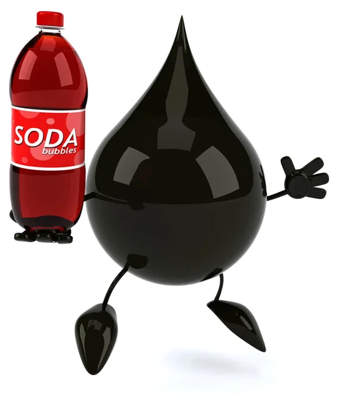 Goccia d'olio con soda — Foto Stock