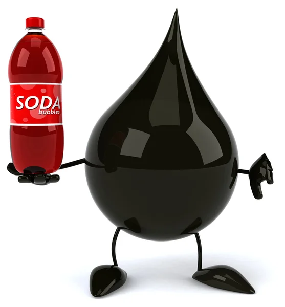 Daling van de olie met soda — Stockfoto