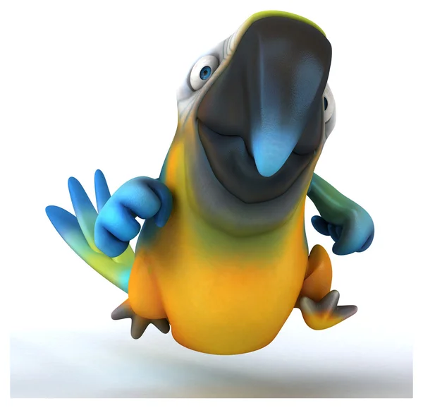 Fun cartoon parrot — Stock Photo, Image