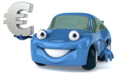 Euro simgesi ile eğlenceli araba