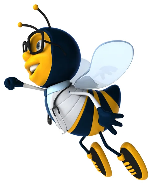 Divertido médico abeja vuelo — Foto de Stock