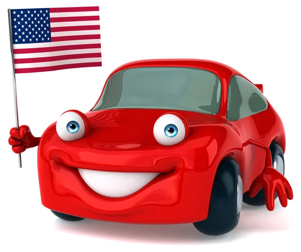รถสนุกกับธง — ภาพถ่ายสต็อก