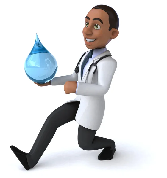 Divertente medico con goccia d'acqua — Foto Stock