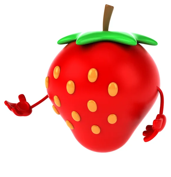 Fun red strawberry — Stock Photo, Image