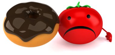 Çörek ile eğlenceli domates