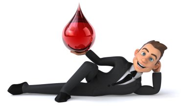 Eğlenceli karikatür işadamı