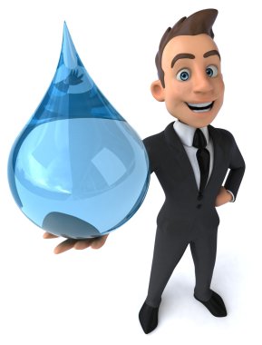 Eğlenceli karikatür işadamı