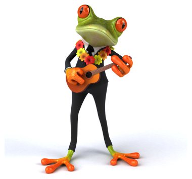 Eğlenceli çizgi film kurbağa