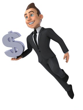 Eğlenceli karikatür işadamı