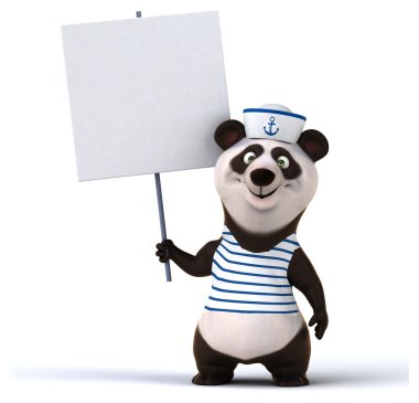 Eğlenceli çizgi film panda
