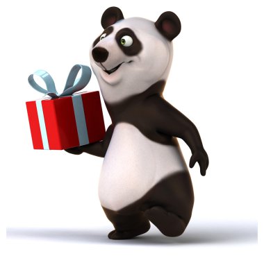 Eğlenceli çizgi film panda
