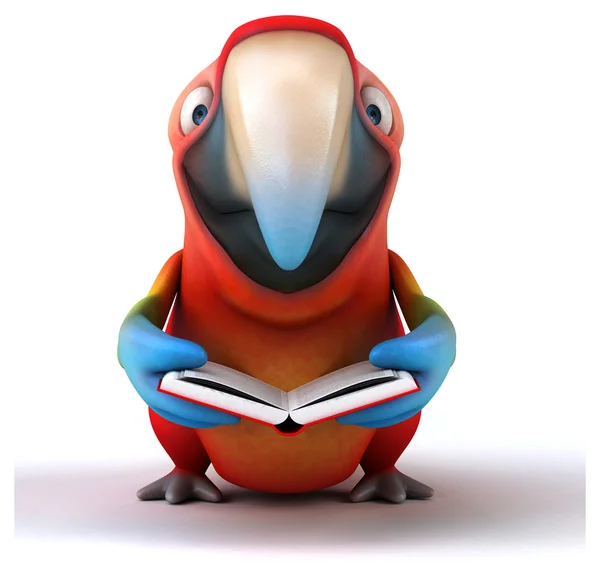 Roliga tecknade papegoja — Stockfoto