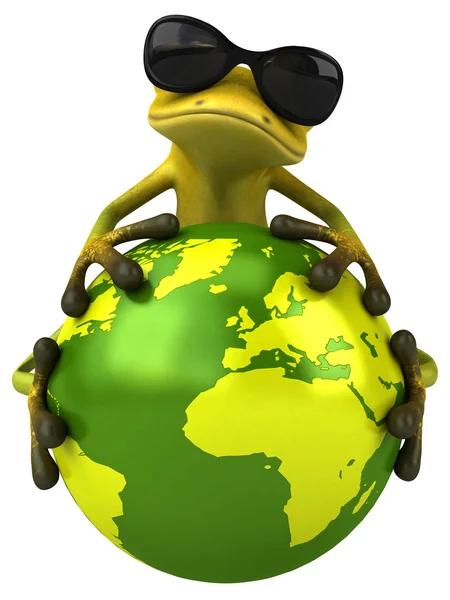 Fun cartoon frog — Stock Photo, Image