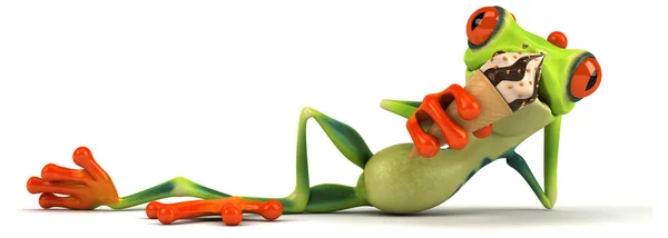 Fun cartoon frog — Stock Photo, Image