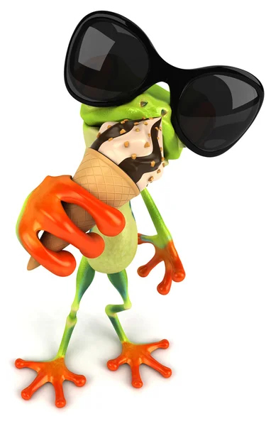 Fun cartoon frog — Stock Photo, Image