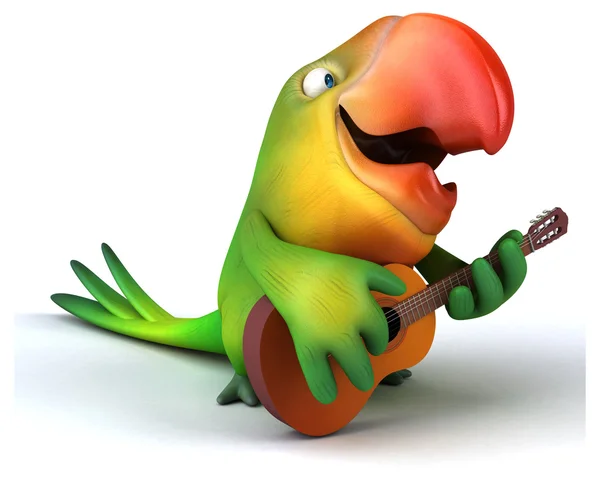 Fun cartoon parrot — Stock Photo, Image