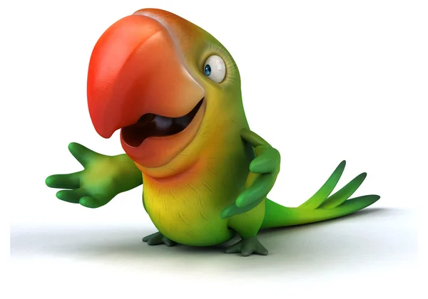 Fun cartoon parrot — Stock Photo, Image