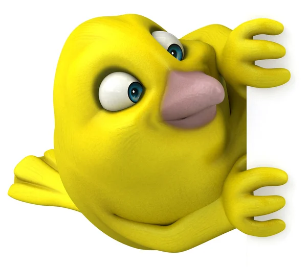 Zabawa żółty ptak — Zdjęcie stockowe