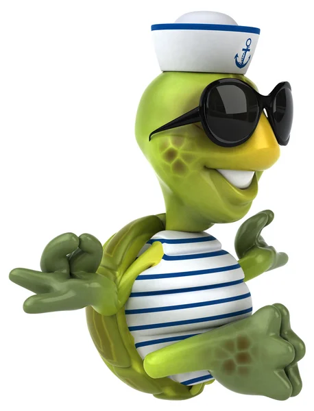 Fun cartoon turtle — Stock Photo, Image