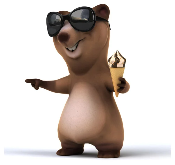 Fun cartoon bear — Stock Photo, Image