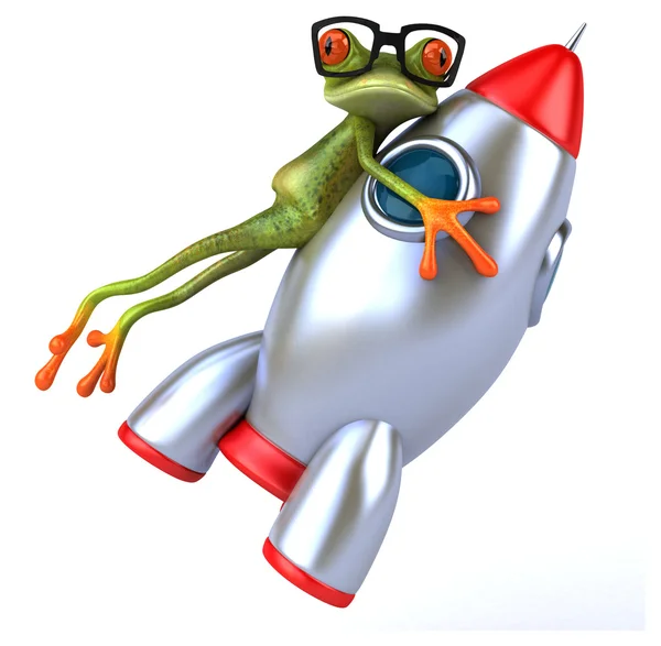 Fun cartoon frog — Stock Photo, Image