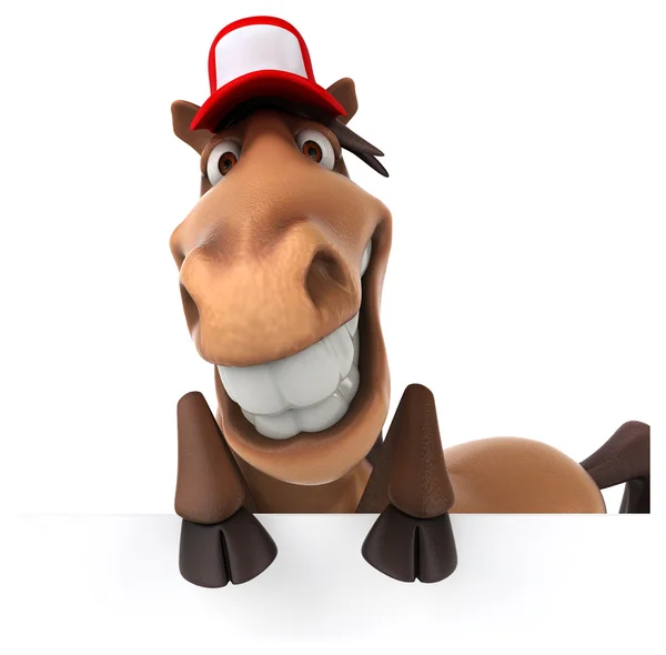 Leuke cartoon paard — Stockfoto