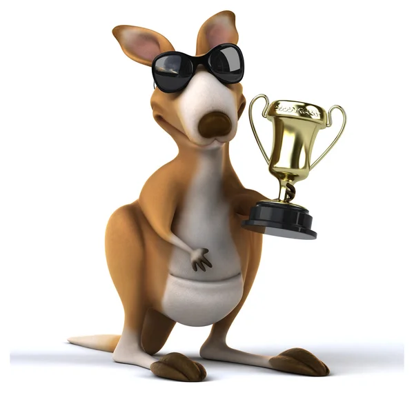 Leuke cartoon kangoeroe — Stockfoto