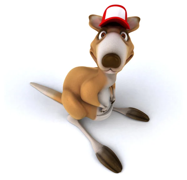 Fun cartoon kangaroo — Stock Photo, Image