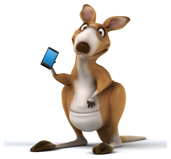 Eğlenceli çizgi film kanguru — Stok fotoğraf