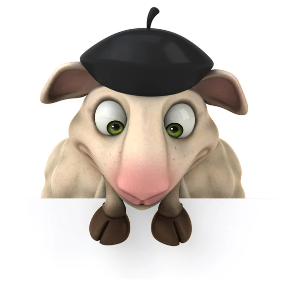 Fun cartoon sheep — Stock Photo, Image