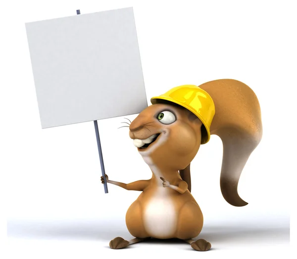 Leuke cartoon eekhoorn — Stockfoto