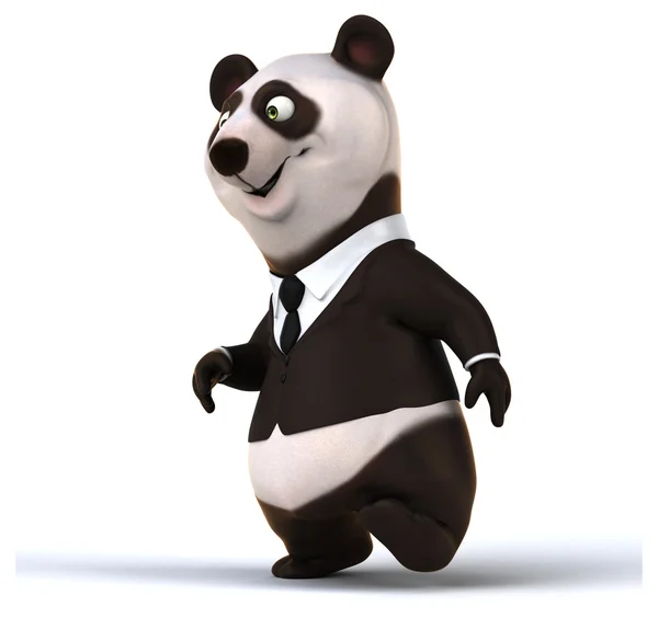 Веселая мультяшная панда — стоковое фото
