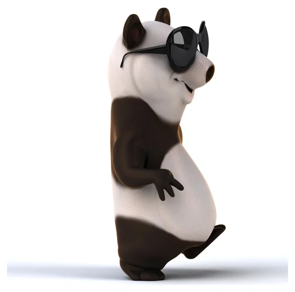 Amusant panda dessin animé — Photo