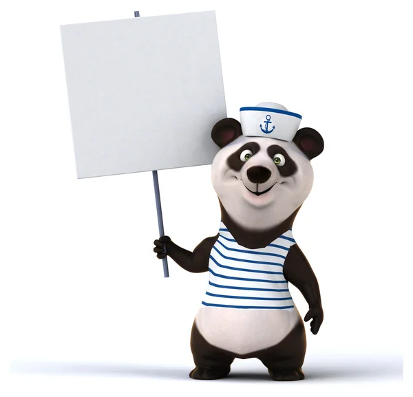 Spaß Cartoon Panda — Stockfoto