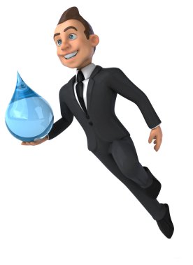 Eğlenceli çizgi film adam