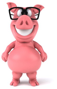 Eğlenceli çizgi film domuz