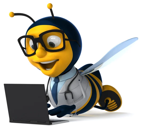 Leuke cartoon bee — Stockfoto