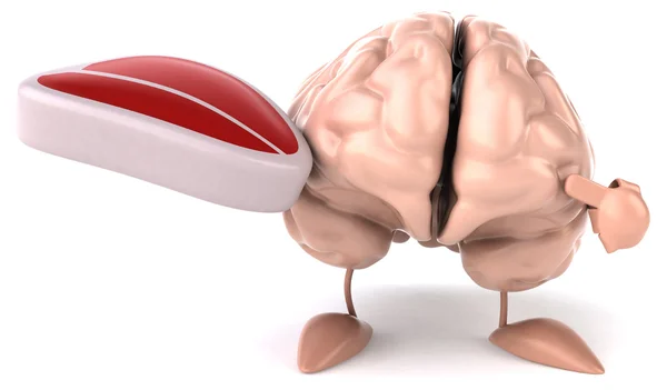 Fun cartoon brain — Stock Photo, Image