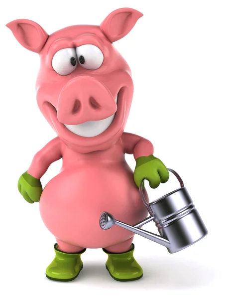 Fun мультфільму свиня — стокове фото