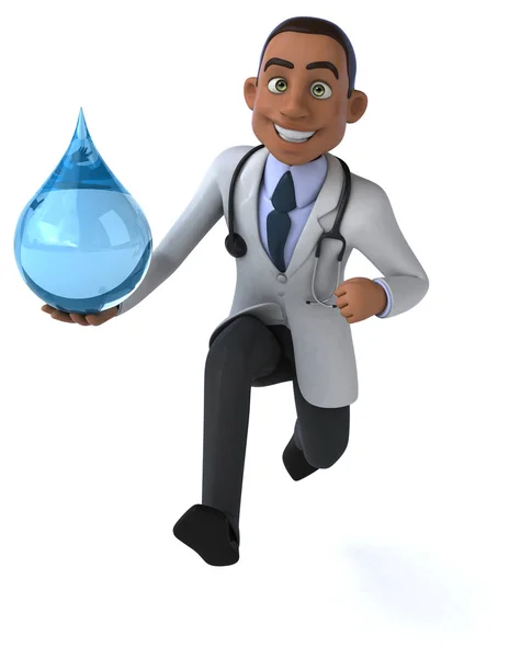 Leuk arts met een druppel water — Stockfoto