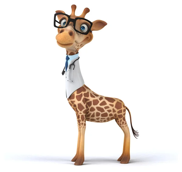 Diversão girafa médico — Fotografia de Stock