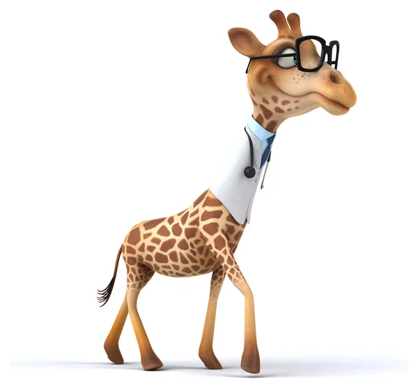 Fun girafe médecin — Photo