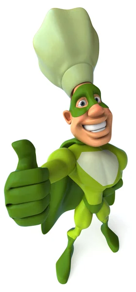 Fun superhero chef — Stock Photo, Image