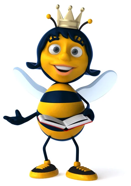 Leuke cartoon bee — Stockfoto