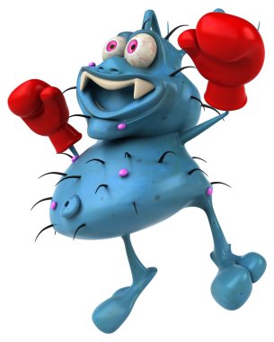 Eğlenceli çizgi film mikrop