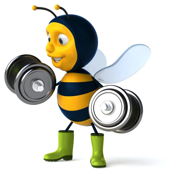 Pszczoła zabawa z ciężarkami — Zdjęcie stockowe