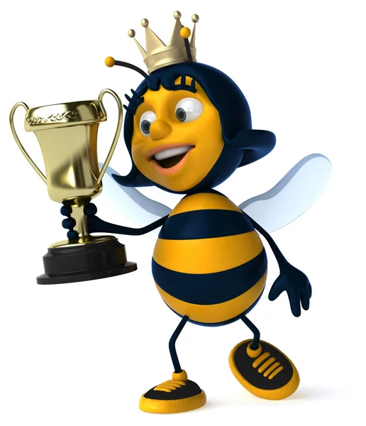 Leuke cartoon bee — Stockfoto